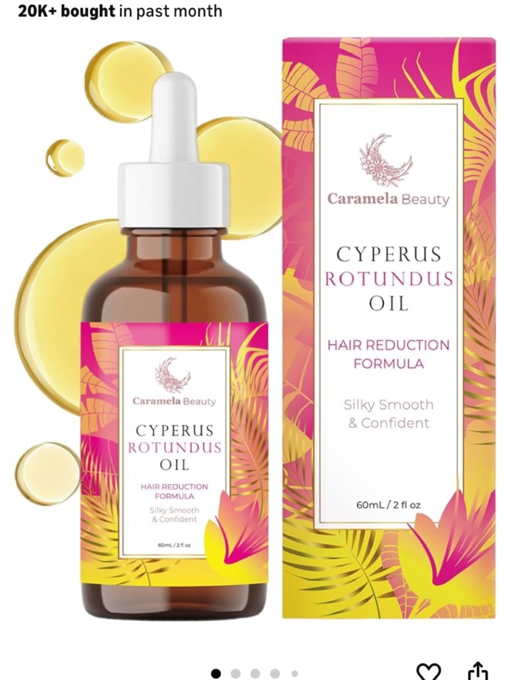 Cyperus Rotundus Oil - 60ml Natural Cyperus Rotundus Oil For Hair Removal
